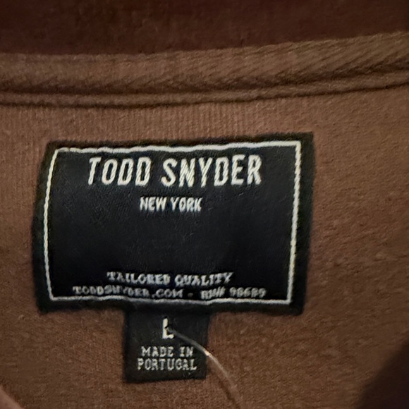 Todd Snyder Men’s Brown Long Sleeve Shirt. Velour. Large - Picture 2 of 6